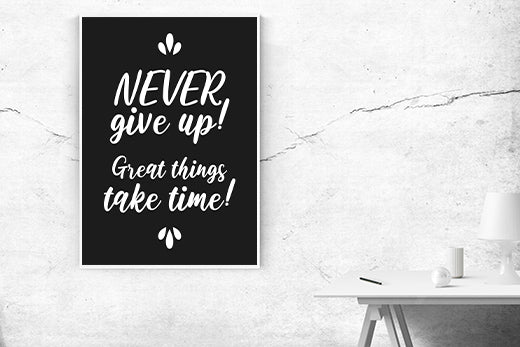 Kunstdruck never give up