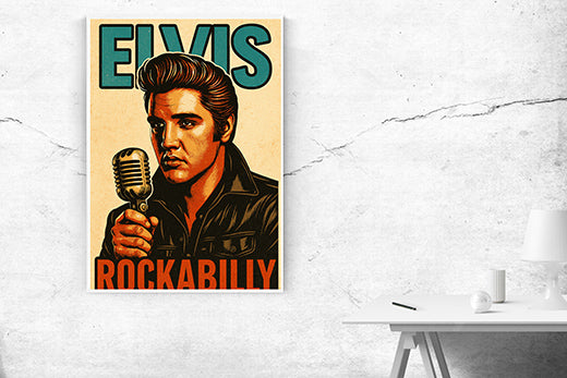 Kunstdruck Elvis-Rockabilly 1