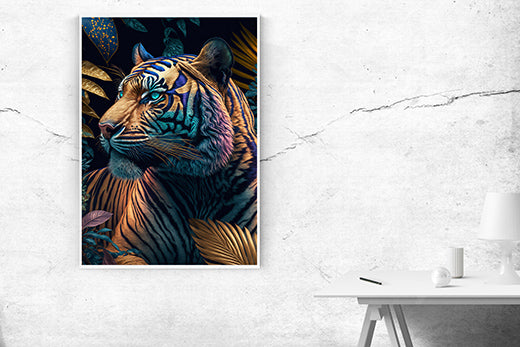 Kunstdruck Tiger abstrakt
