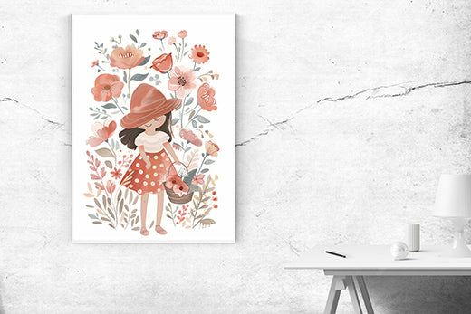 Kunstdruck Blumenmädchen