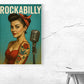 Kunstdruck Rockabilly Girl 3