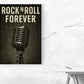Kunstdruck Rock-n-Roll forever schwarz-weiß