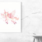 Kunstdruck rosa Pegasus