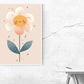 Kunstdruck freundliche Blume rosa