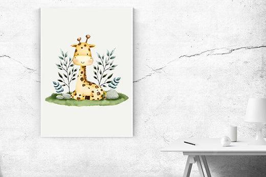 Kunstdruck Giraffe liegend