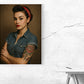 Kunstdruck Rockabilly-Frau mit Haarband