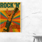 Kunstdruck Rock-n-Roll Plakat bunt