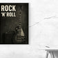 Kunstdruck Rock-n-Roll Gitarre schwarz-weiß