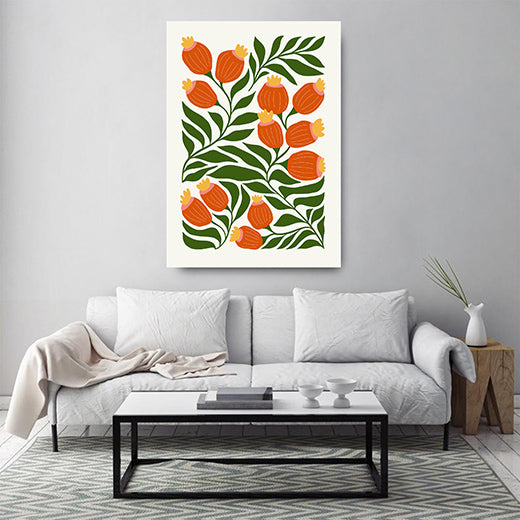 Kunstdruck Blumenranken