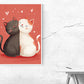 Kunstdruck kuschelnde Katzen