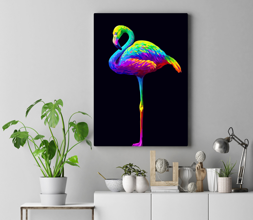 Kunstdruck Flamingo
