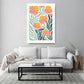 Kunstdruck Blumen rosa