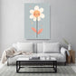 Kunstdruck freundliche Blume hellblau