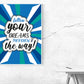 Kunstdruck follow your dreams blau
