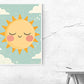 Kunstdruck freundliche Sonne