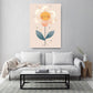 Kunstdruck freundliche Blume rosa