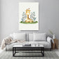 Kunstdruck Giraffe liegend