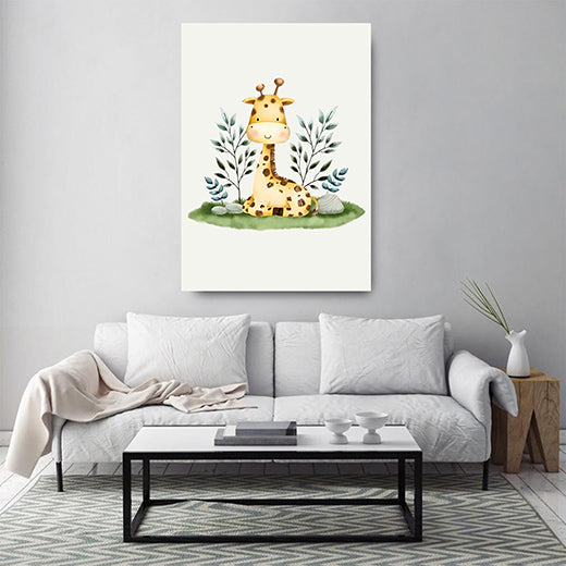 Kunstdruck Giraffe liegend