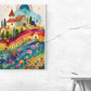 Kunstdruck Regenbogen-Hügel