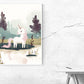 Kunstdruck Einhorn am See