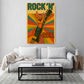 Kunstdruck Rock-n-Roll Plakat bunt