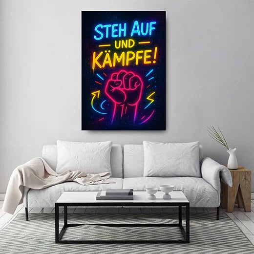 Kunstdruck steh auf und kämpfe