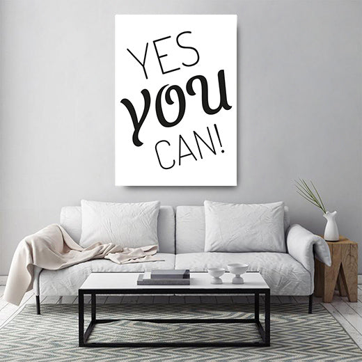 Kunstdruck yes you can weiss