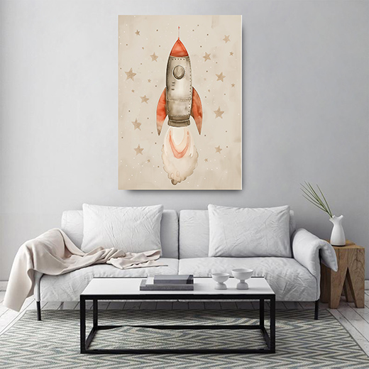 Kunstdruck Rakete 