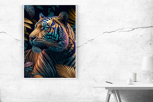 Kunstdruck Tiger abstrakt 