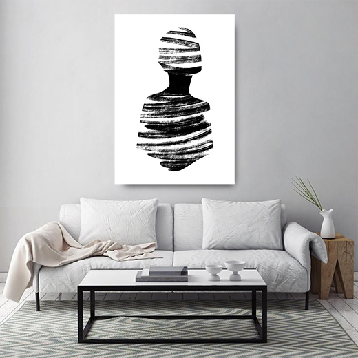 Kunstdruck schwarze Kreise II 