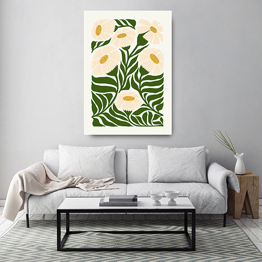 Kunstdruck helle Blumen 