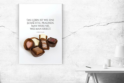 Kunstdruck Schachtel Pralinen 