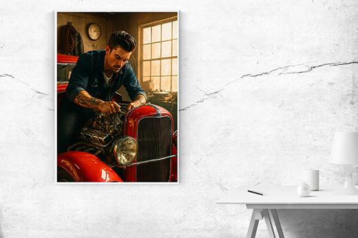Kunstdruck Hot-Rod Schrauber 
