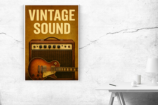 Kunstdruck Plakat VINTAGE SOUND 