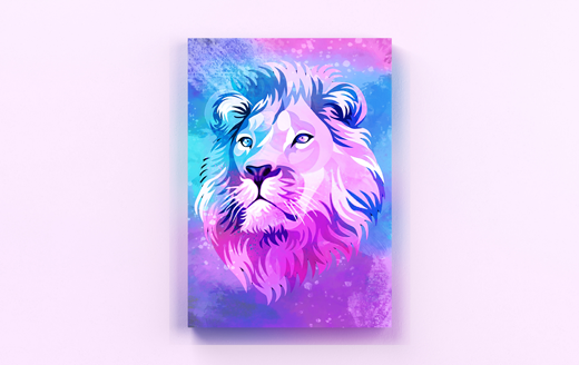 Kunstdruck Waterlion