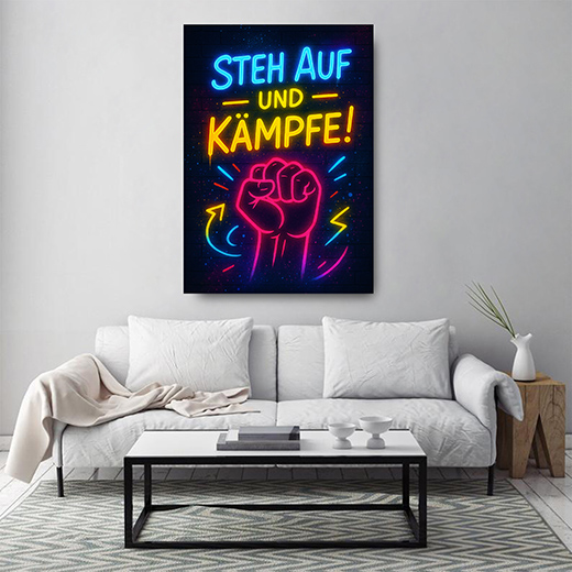Kunstdruck steh auf und kämpfe