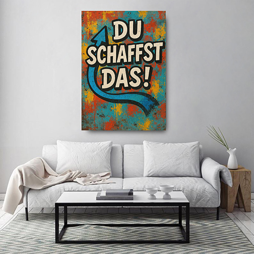 Kunstdruck du schaffst das