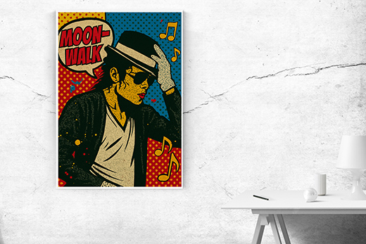 Kunstdruck M Jackson