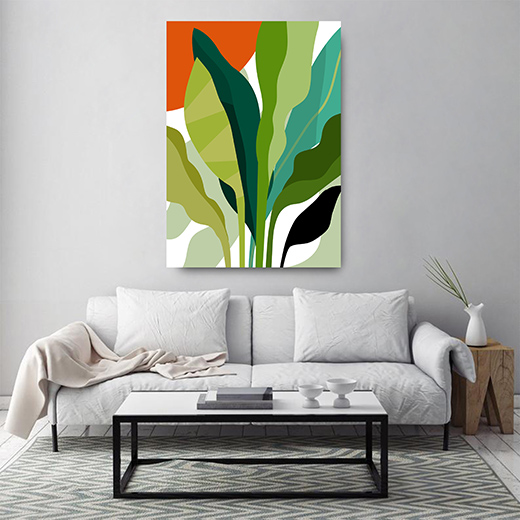 Kunstdruck Palmwedel abstrakt