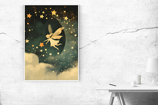 Kunstdruck Sternen-Elfe