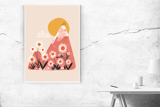 Kunstdruck Blumenberg