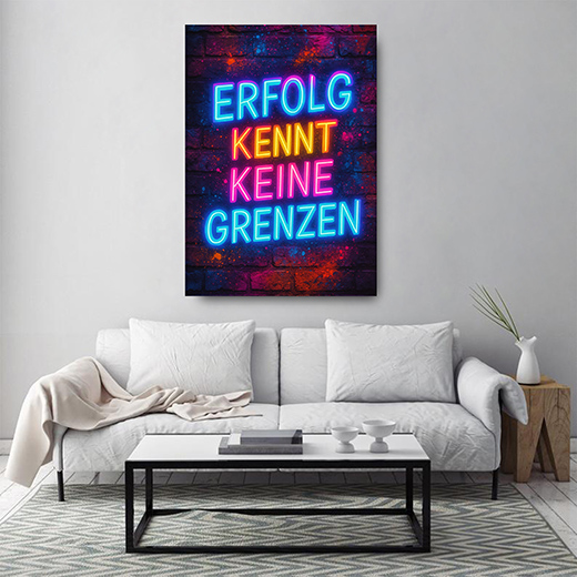 Kunstdruck Erfolg kennt keine Grenzen