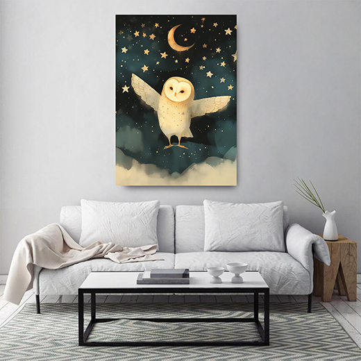 Kunstdruck Nachteule