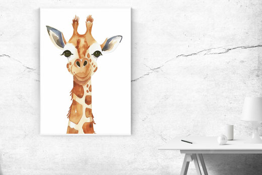 Kunstdruck Giraffe