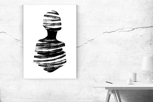 Kunstdruck schwarze Kreise II