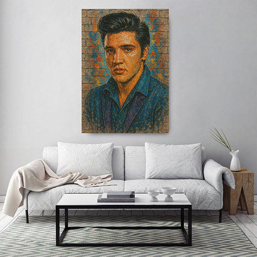 Kunstdruck Elvis Wandzeichnung