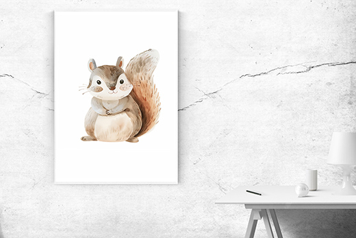Kunstdruck Eichhörnchen
