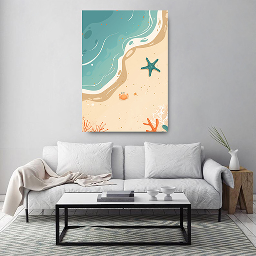 Kunstdruck Krabbe am Stand