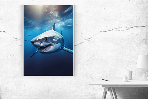 Kunstdruck Hai