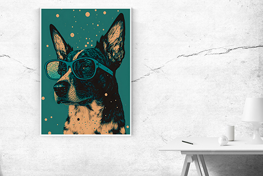 Kunstdruck Schäferhund